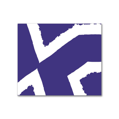 Purple Cotton Sateen Fabric with Bold Off-White Graphic  | FACS-1143-392