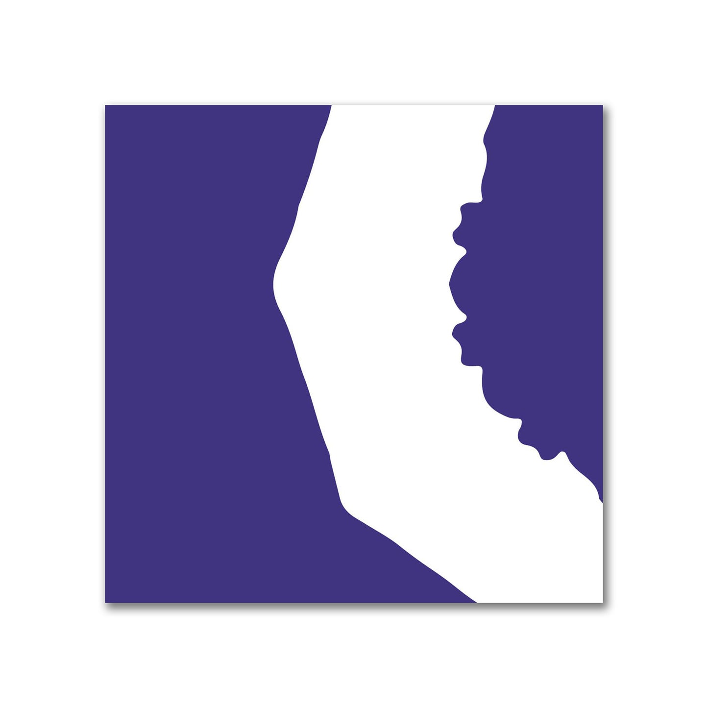 Purple Cotton Sateen Fabric with Bold Off-White Graphic  | FACS-1143-392