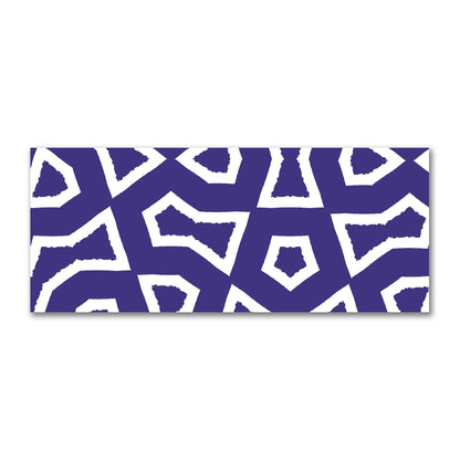 Purple Cotton Sateen Fabric with Bold Off-White Graphic  | FACS-1143-392