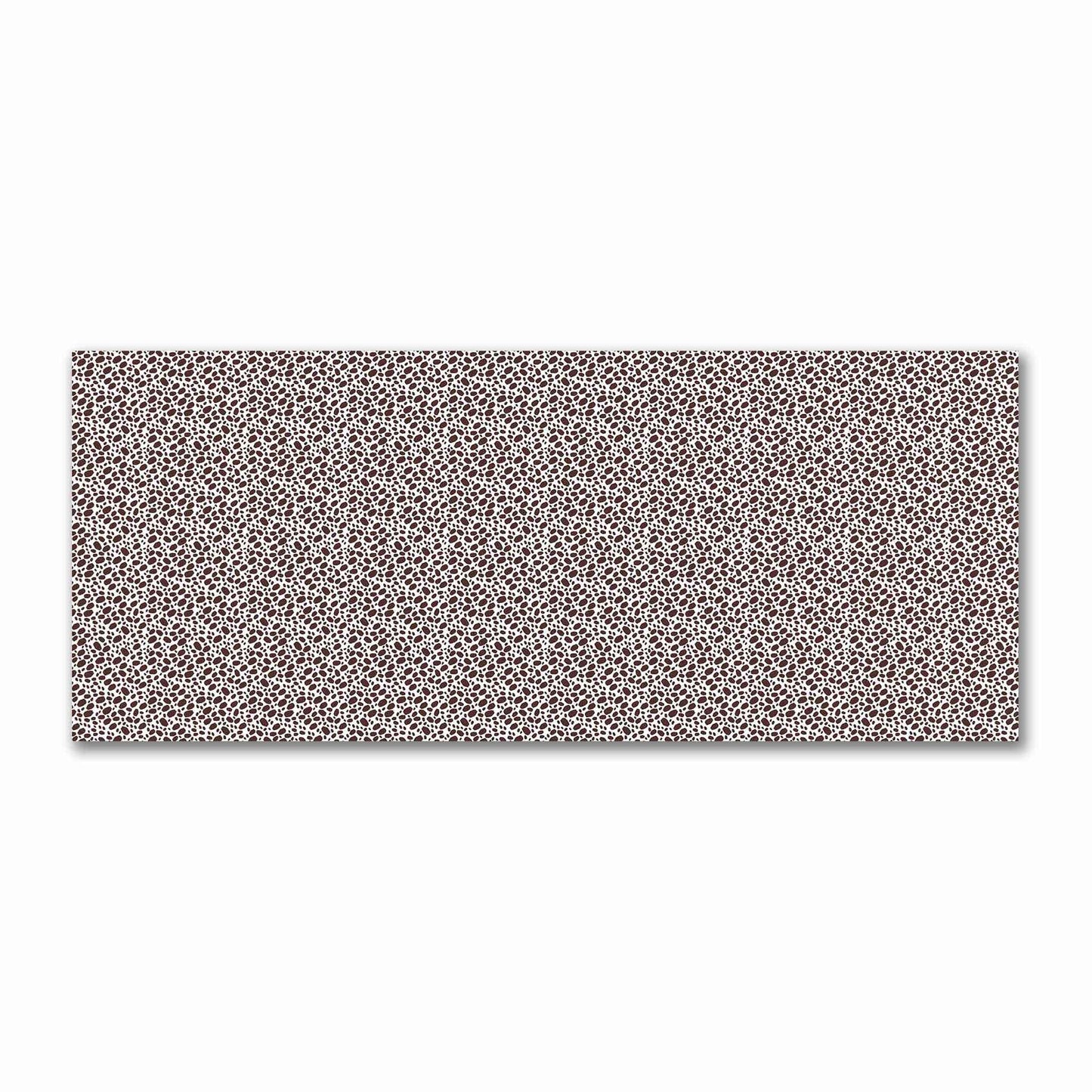 Off-White Cotton Sateen Fabric with Brown Hand-painted Dab Motif Print | FACS-1161-092
