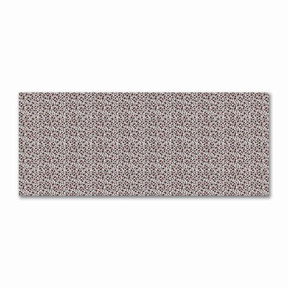 Off-White Cotton Sateen Fabric with Brown Hand-painted Dab Motif Print | FACS-1161-092
