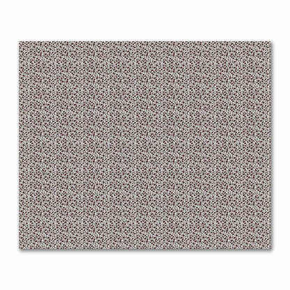 Off-White Cotton Sateen Fabric with Brown Hand-painted Dab Motif Print | FACS-1161-092
