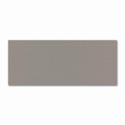 Off-White Cotton Sateen Fabric with Brown Repeating Square Motif Print | FACS-1161-122