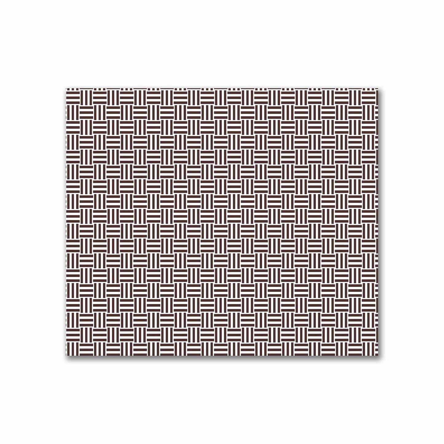 Off-White Cotton Sateen Fabric with Brown Single Weave Motif Print | FACS-1161-142