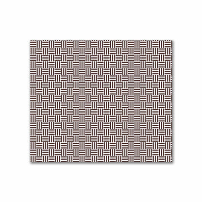 Off-White Cotton Sateen Fabric with Brown Single Weave Motif Print | FACS-1161-142