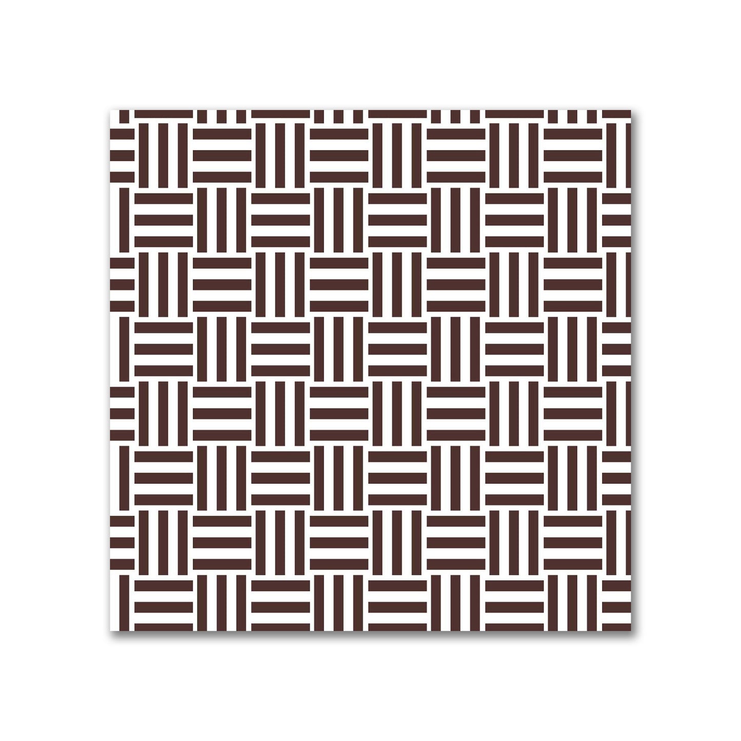 Off-White Cotton Sateen Fabric with Brown Single Weave Motif Print | FACS-1161-142