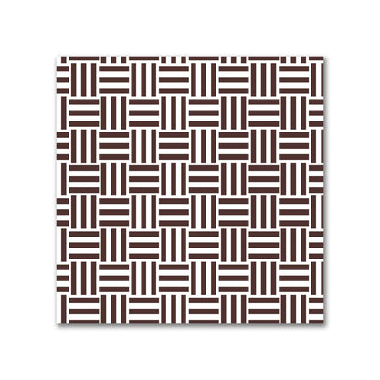 Off-White Cotton Sateen Fabric with Brown Single Weave Motif Print | FACS-1161-142