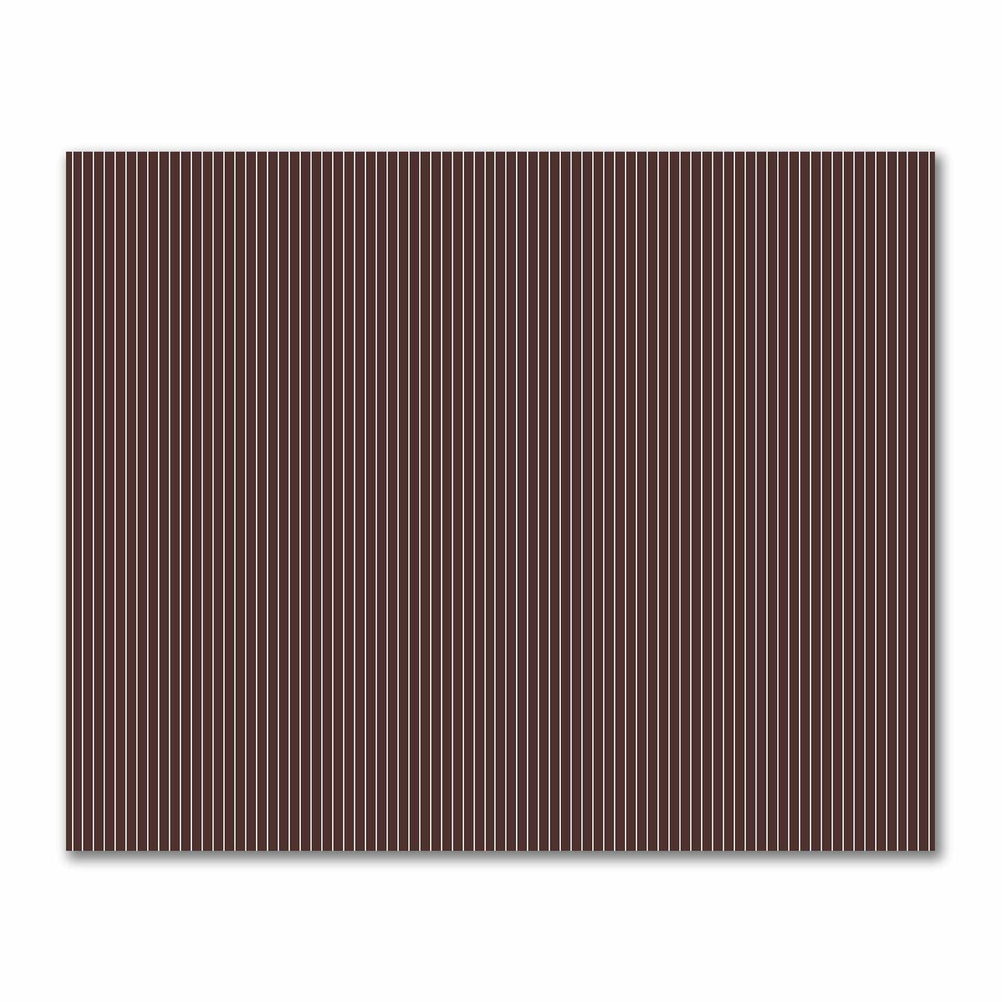 Cotton Sateen Fabric with Fine Off-White Stripes on Brown, FACS-1161-152