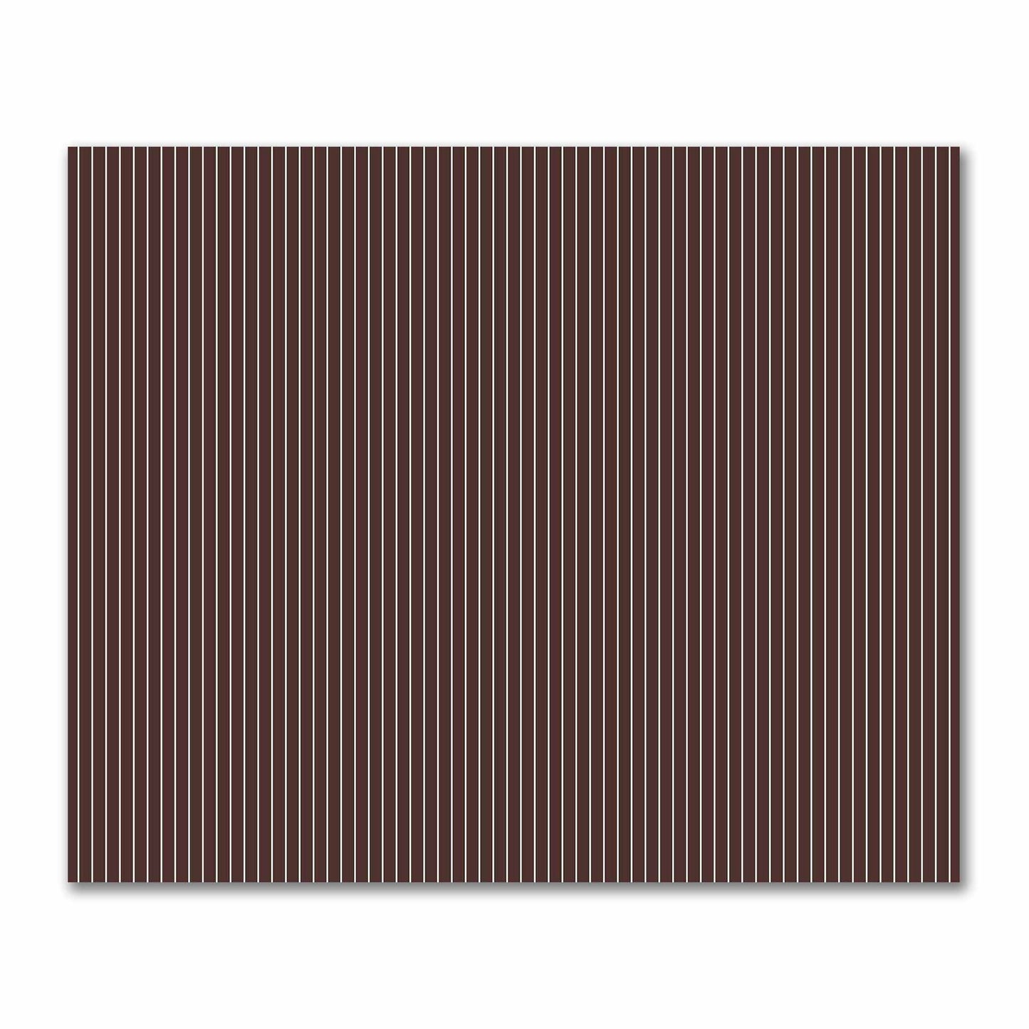 Cotton Sateen Fabric with Fine Off-White Stripes on Brown, FACS-1161-152