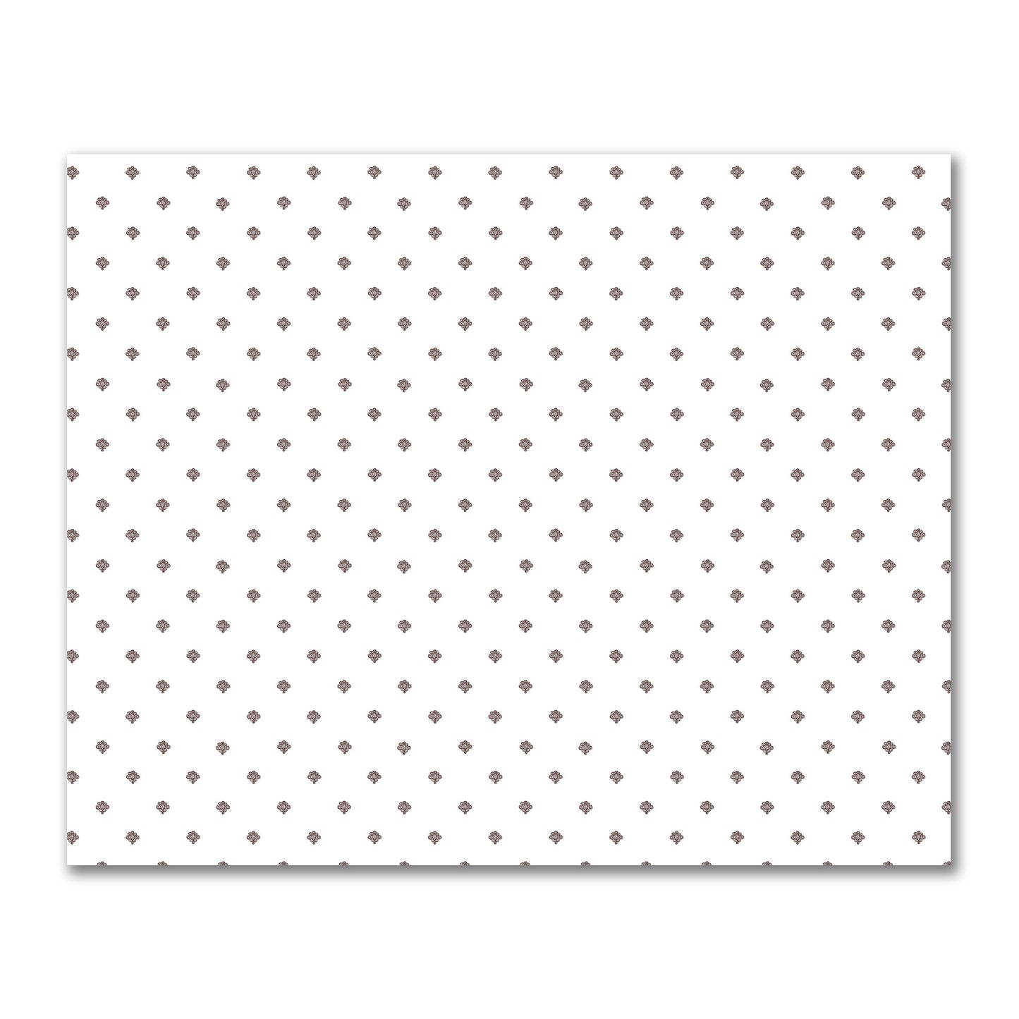 Off-White Cotton Sateen Fabric with Brown Hand-painted Swizzle Motif Print | FACS-1161-171