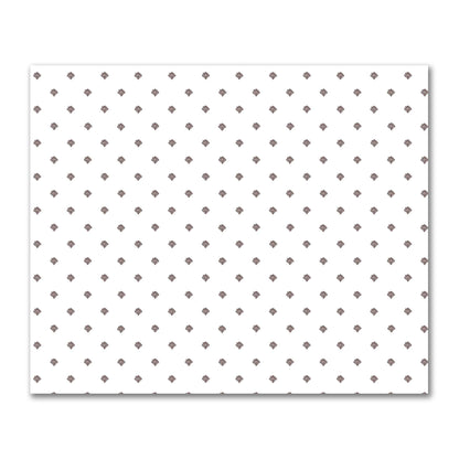 Off-White Cotton Sateen Fabric with Brown Hand-painted Swizzle Motif Print | FACS-1161-171