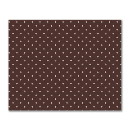Brown Cotton Sateen Fabric with Off-White Hand-painted Swizzle Motif Print | FACS-1161-172