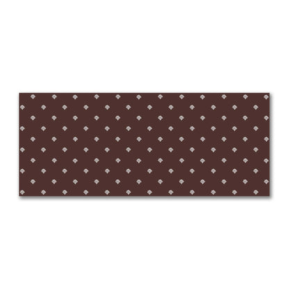 Brown Cotton Sateen Fabric with Off-White Hand-painted Swizzle Motif Print | FACS-1161-172