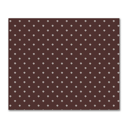 Brown Cotton Sateen Fabric with Off-White Hand-painted Swizzle Motif Print | FACS-1161-172