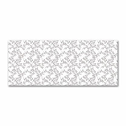 Off-White Cotton Sateen Fabric with Brown Hand-painted Vine Print | FACS-1161-181