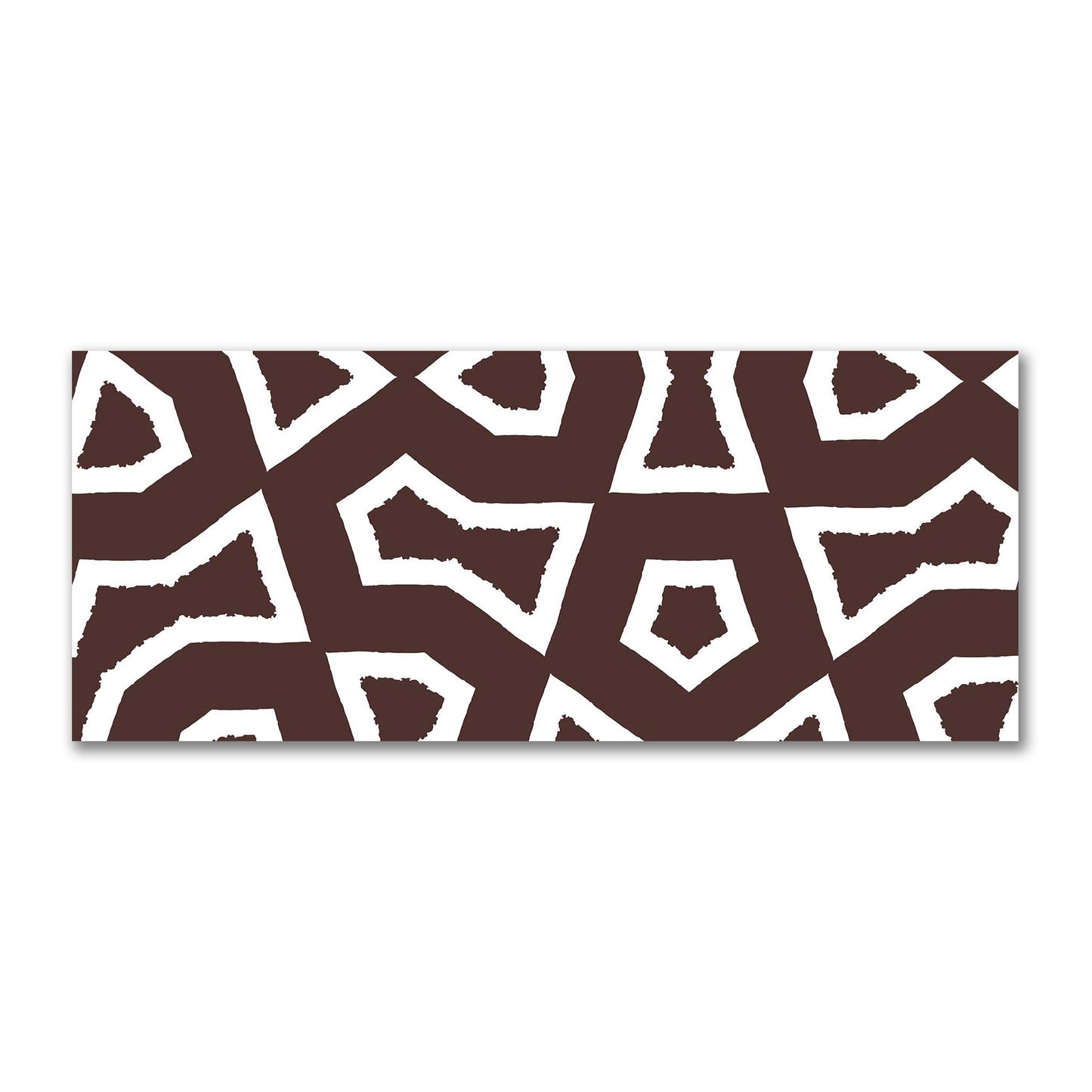 Brown Cotton Sateen Fabric with Bold Off-White Graphic  | FACS-1161-392