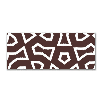 Brown Cotton Sateen Fabric with Bold Off-White Graphic  | FACS-1161-392