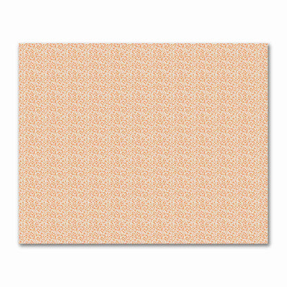 Off-White Cotton Sateen Fabric with Orange Hand-painted Dab Motif Print | FACS-1181-092