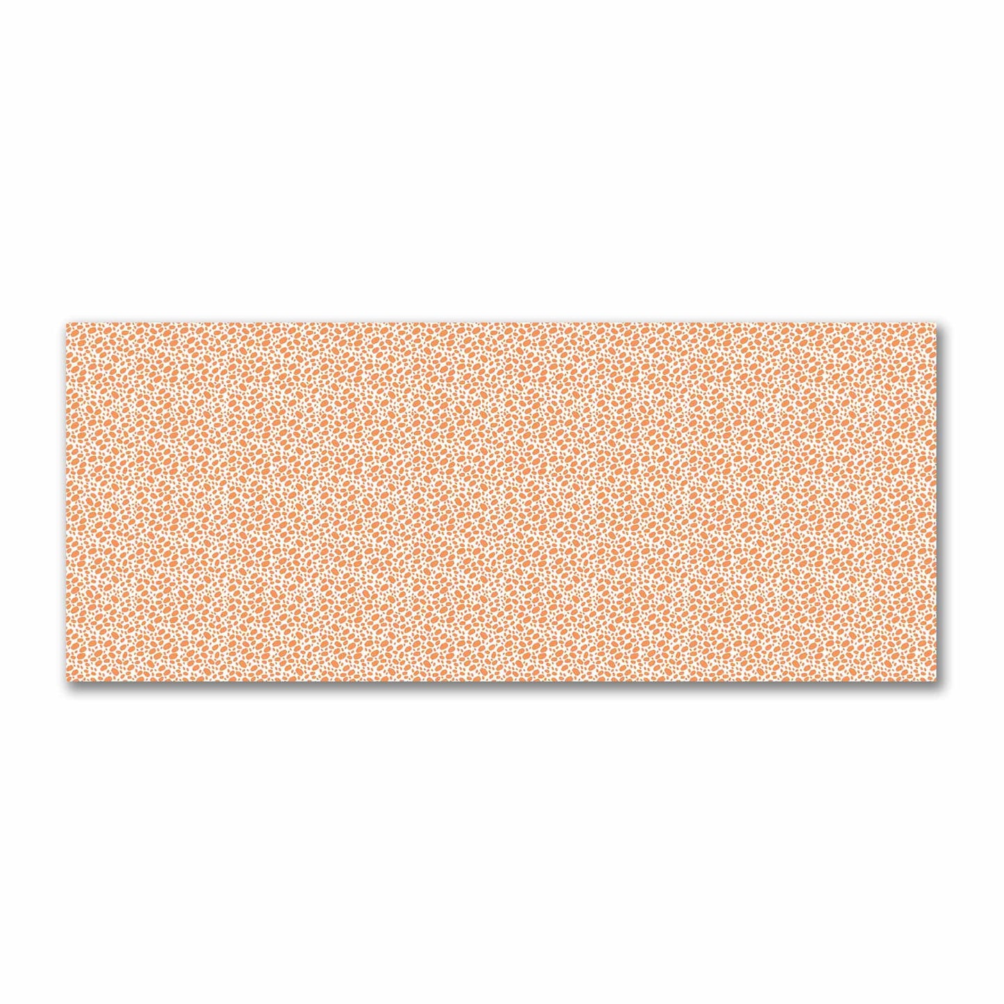 Off-White Cotton Sateen Fabric with Orange Hand-painted Dab Motif Print | FACS-1181-092