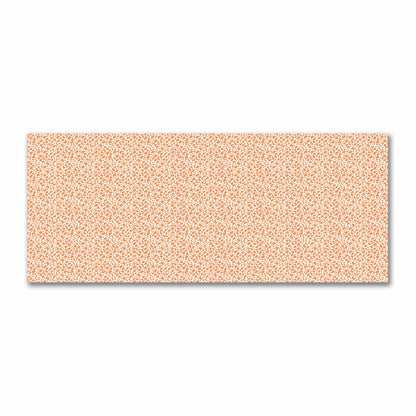 Off-White Cotton Sateen Fabric with Orange Hand-painted Dab Motif Print | FACS-1181-092
