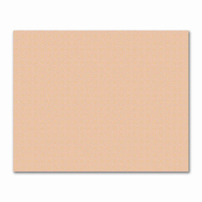 Off-White Cotton Sateen Fabric with Orange Repeating Square Motif Print | FACS-1181-122