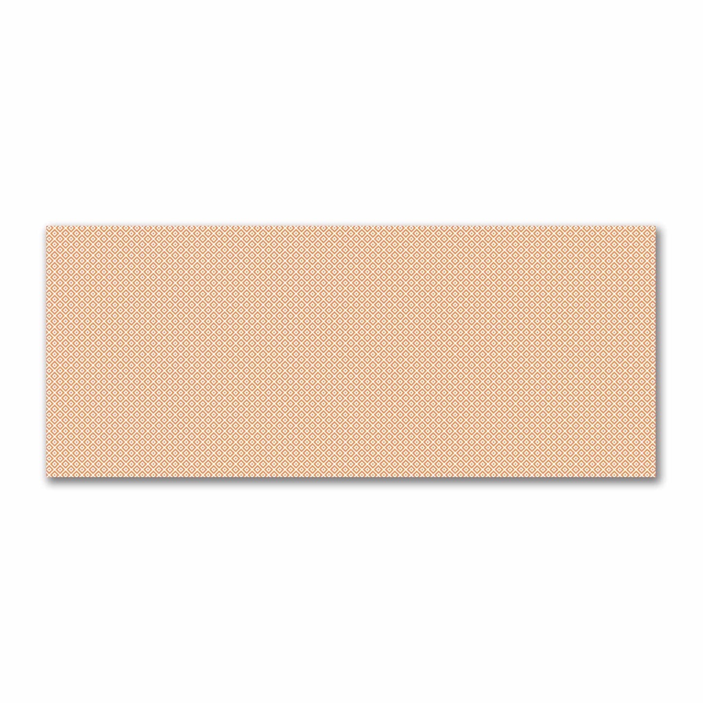 Off-White Cotton Sateen Fabric with Orange Repeating Square Motif Print | FACS-1181-122