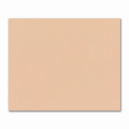 Off-White Cotton Sateen Fabric with Orange Repeating Square Motif Print | FACS-1181-122