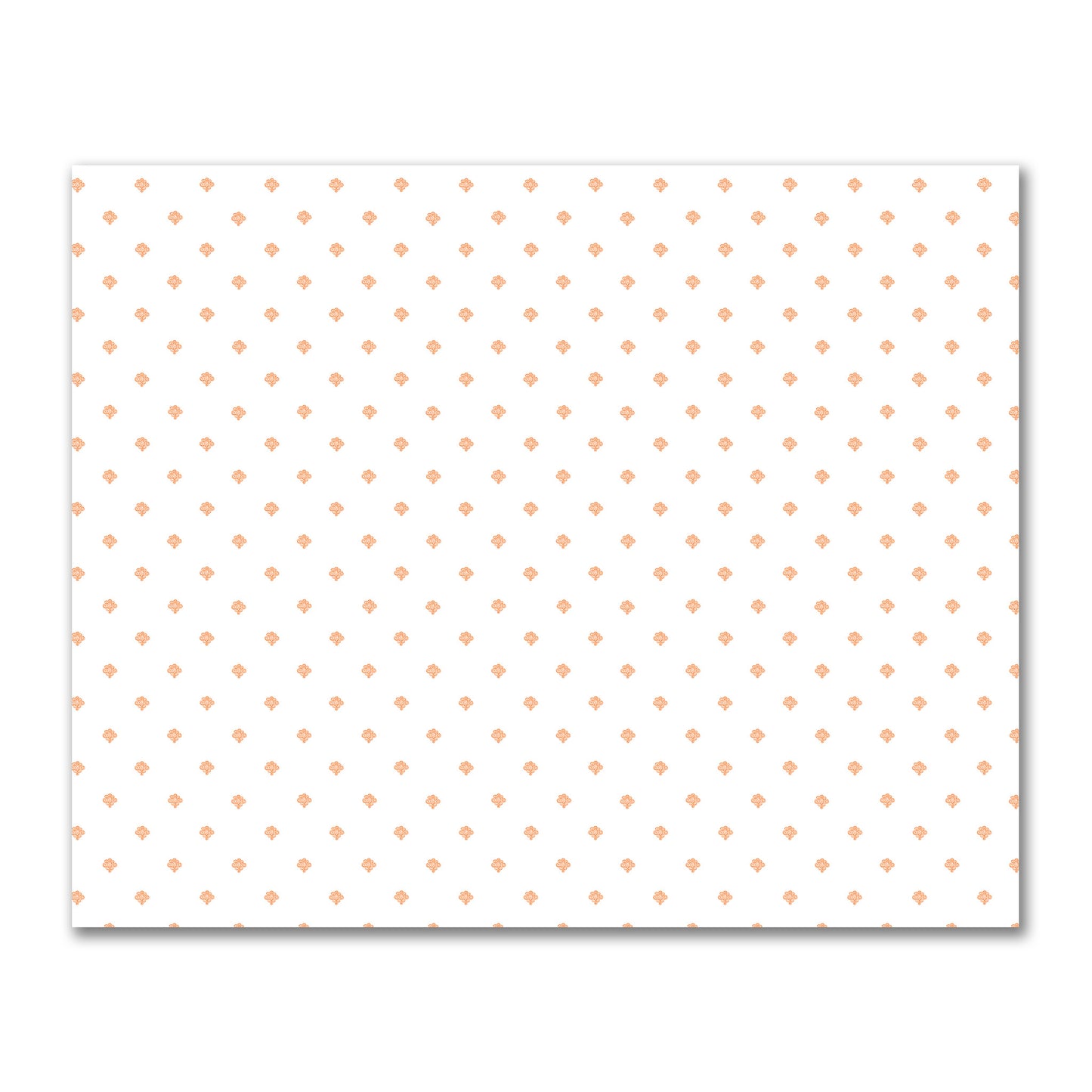 Off-White Cotton Sateen Fabric with Orange Hand-painted Swizzle Motif Print | FACS-1181-171