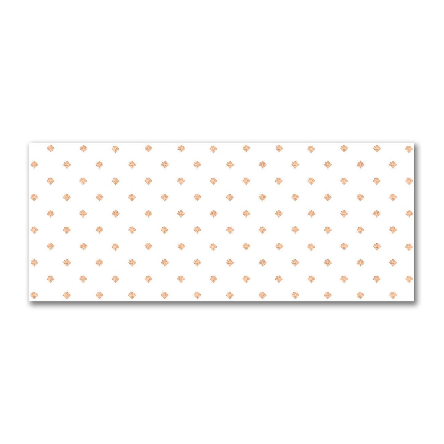 Off-White Cotton Sateen Fabric with Orange Hand-painted Swizzle Motif Print | FACS-1181-171