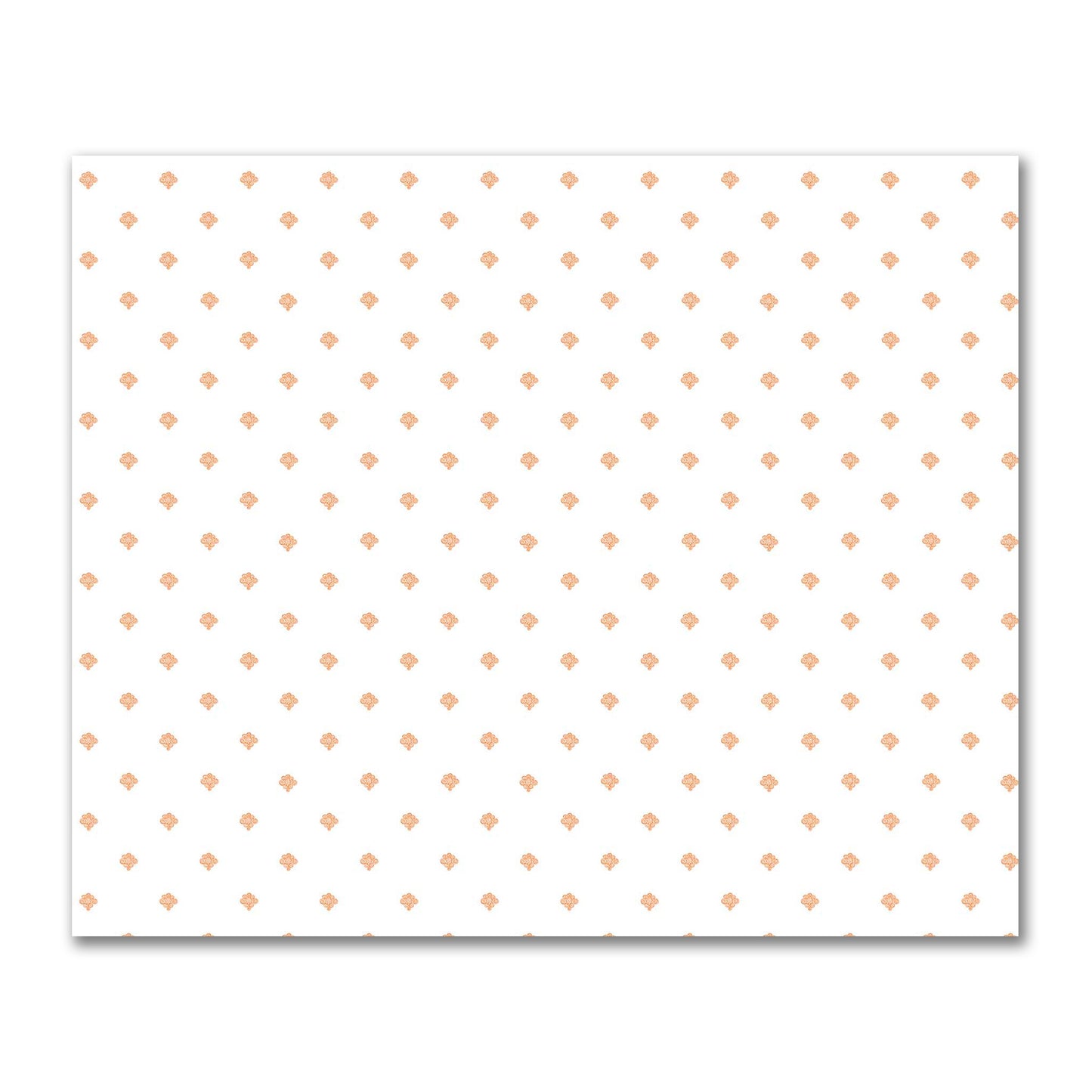 Off-White Cotton Sateen Fabric with Orange Hand-painted Swizzle Motif Print | FACS-1181-171