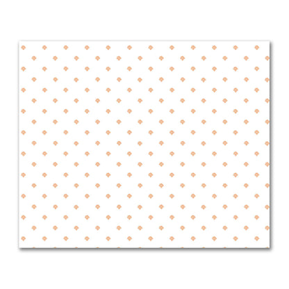 Off-White Cotton Sateen Fabric with Orange Hand-painted Swizzle Motif Print | FACS-1181-171