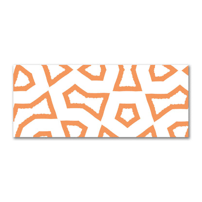 Off-White Cotton Sateen Fabric with Bold Orange Graphic  | FACS-1181-391