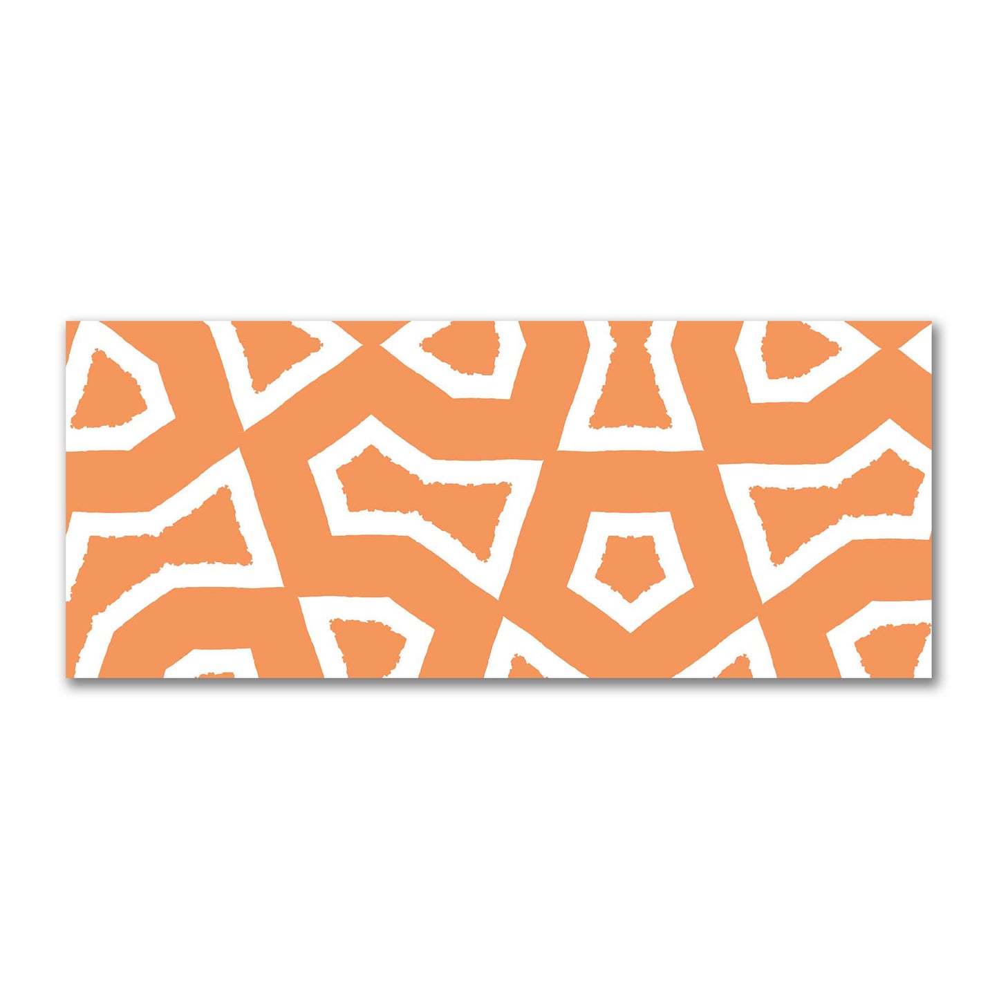 Orange Cotton Sateen Fabric with Bold Off-White Graphic  | FACS-1181-392