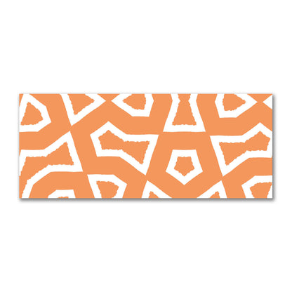 Orange Cotton Sateen Fabric with Bold Off-White Graphic  | FACS-1181-392