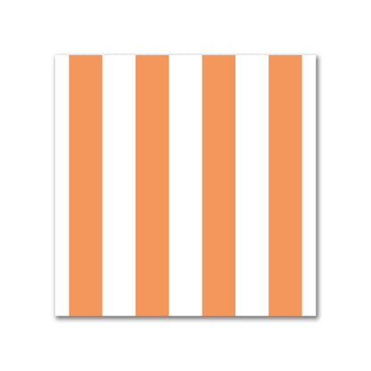 Off-White Cotton Sateen Fabric with Orange Bars, FACS-1181-051