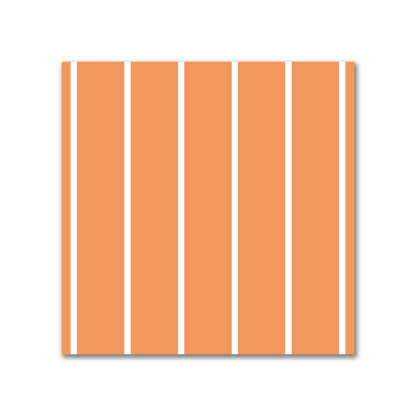 Cotton Sateen Fabric with Fine Off-White Stripes on Orange, FACS-1181-152