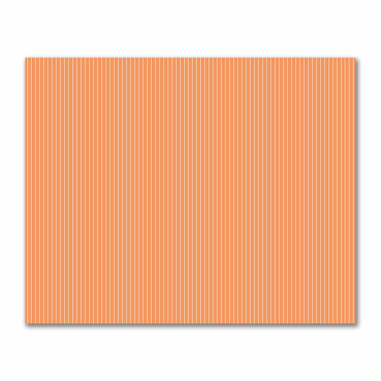 Cotton Sateen Fabric with Fine Off-White Stripes on Orange, FACS-1181-152