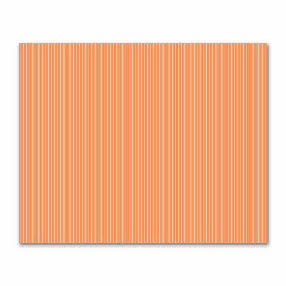 Cotton Sateen Fabric with Fine Off-White Stripes on Orange, FACS-1181-152