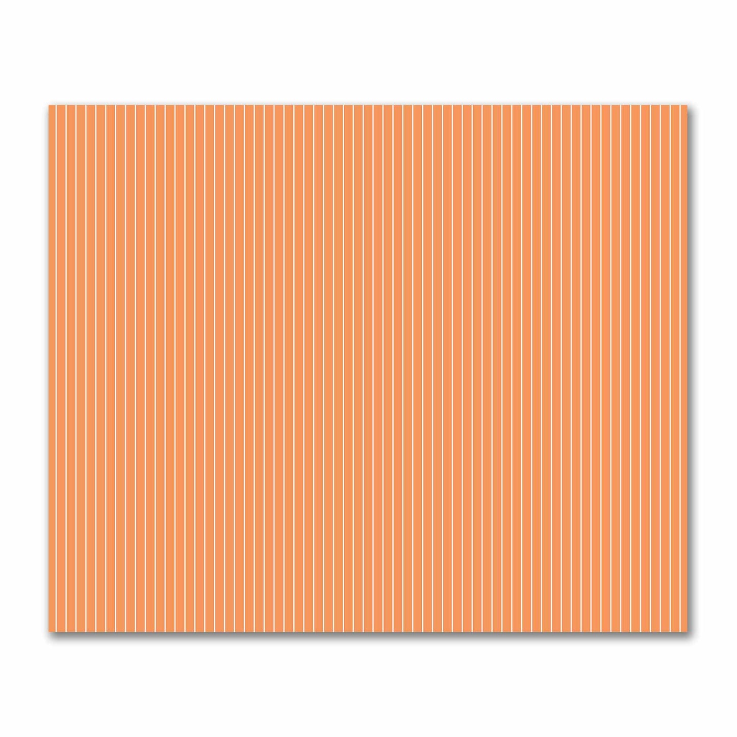 Cotton Sateen Fabric with Fine Off-White Stripes on Orange, FACS-1181-152