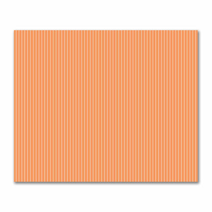 Cotton Sateen Fabric with Fine Off-White Stripes on Orange, FACS-1181-152