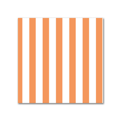 Off-White Cotton Sateen Fabric with Thin Orange Bars, FACS-1181-241