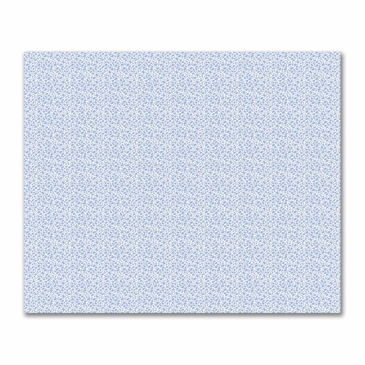 Off-White Cotton Sateen Fabric with Blue Hand-painted Dab Motif Print | FACS-1231-092
