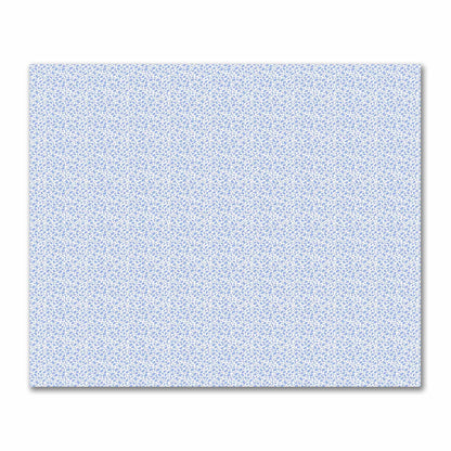 Off-White Cotton Sateen Fabric with Blue Hand-painted Dab Motif Print | FACS-1231-092