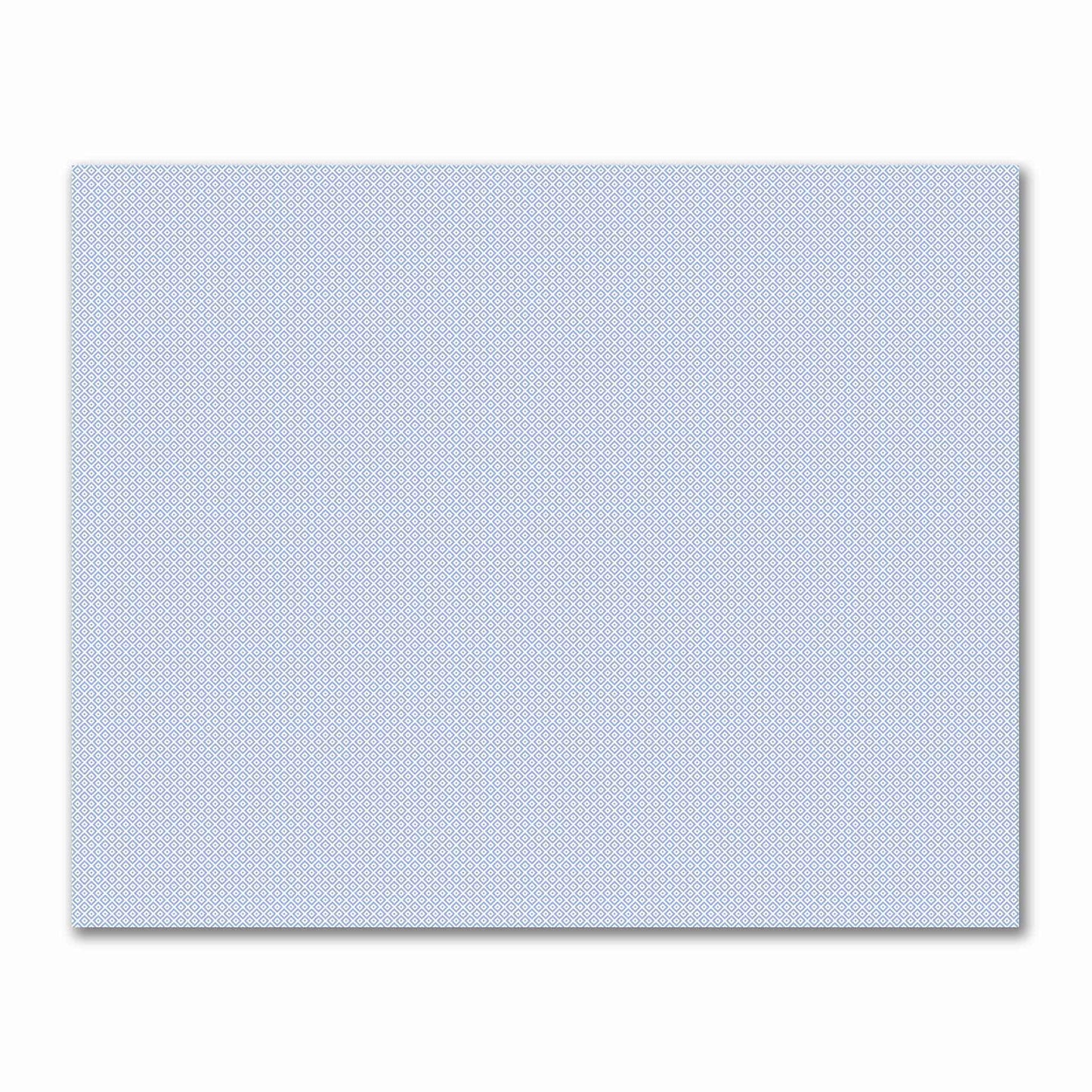 Off-White Cotton Sateen Fabric with Blue Repeating Square Motif Print | FACS-1231-122
