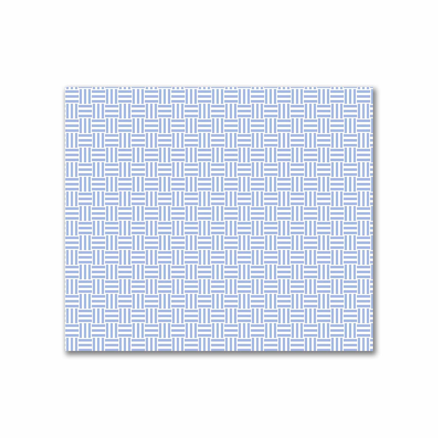 Off-White Cotton Sateen Fabric with Blue Single Weave Motif Print | FACS-1231-142