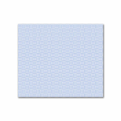 Off-White Cotton Sateen Fabric with Blue Single Weave Motif Print | FACS-1231-142