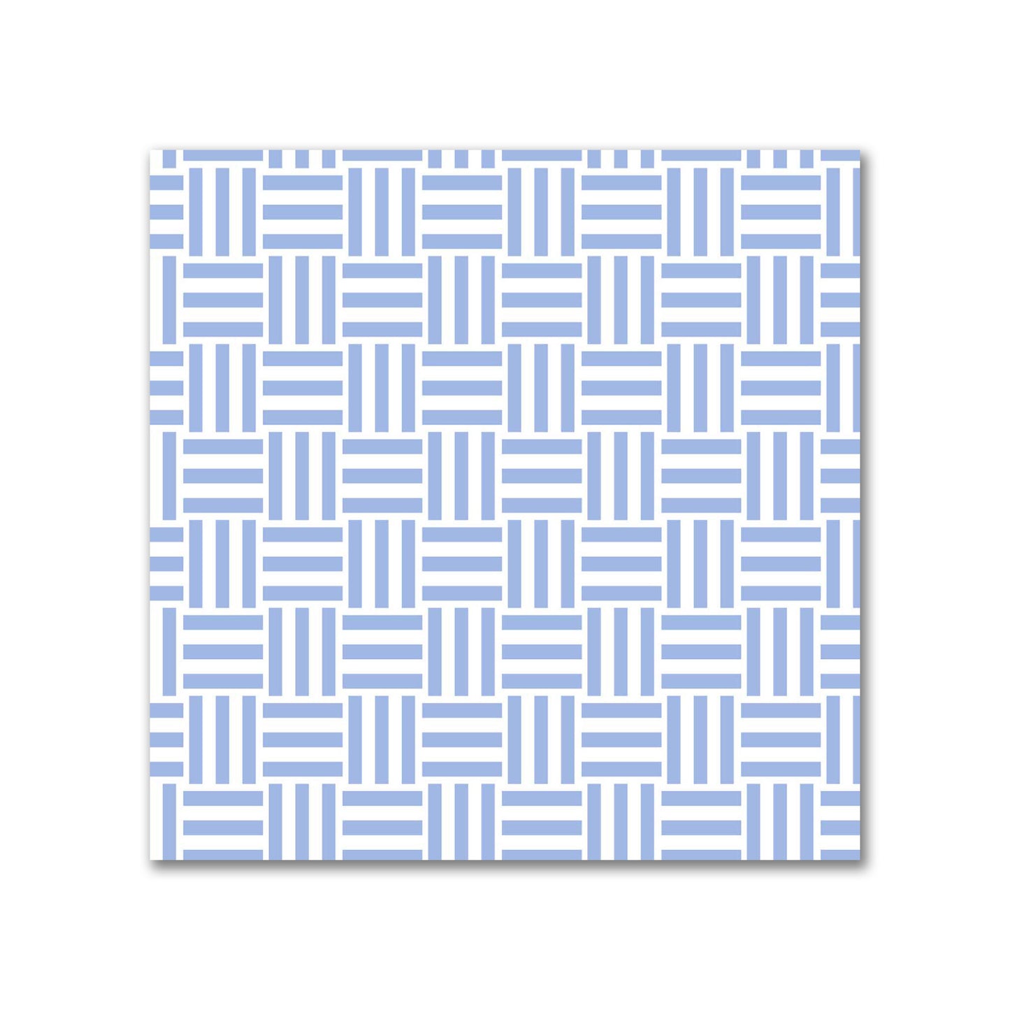 Off-White Cotton Sateen Fabric with Blue Single Weave Motif Print | FACS-1231-142