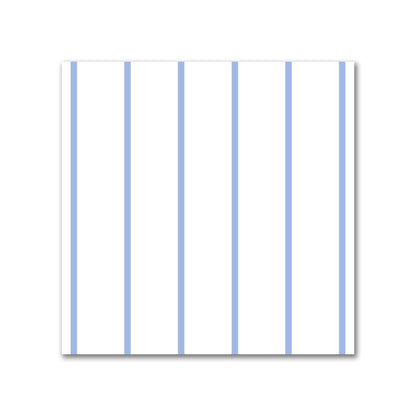 Off-White Cotton Sateen Fabric with Fine Blue Stripes, FACS-1231-151