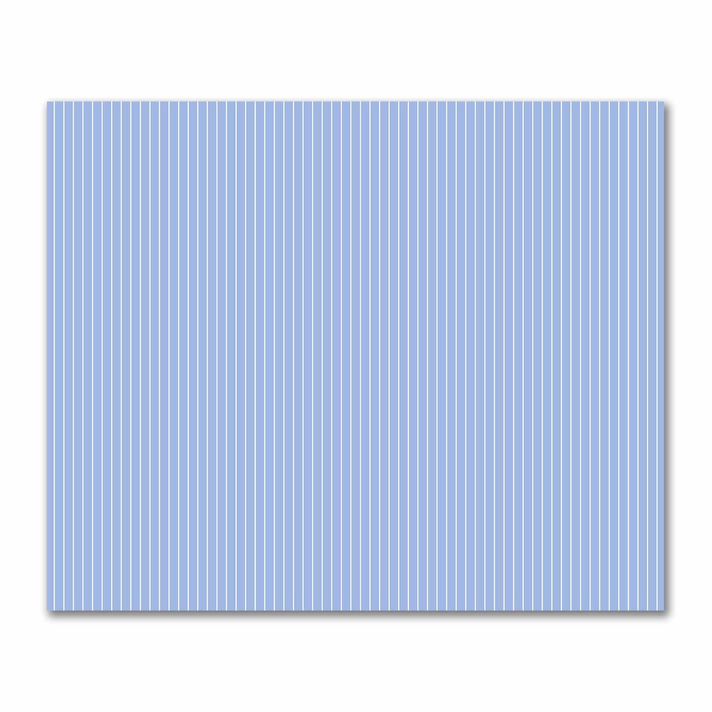 Cotton Sateen Fabric with Fine Off-White Stripes on Blue, FACS-1231-152