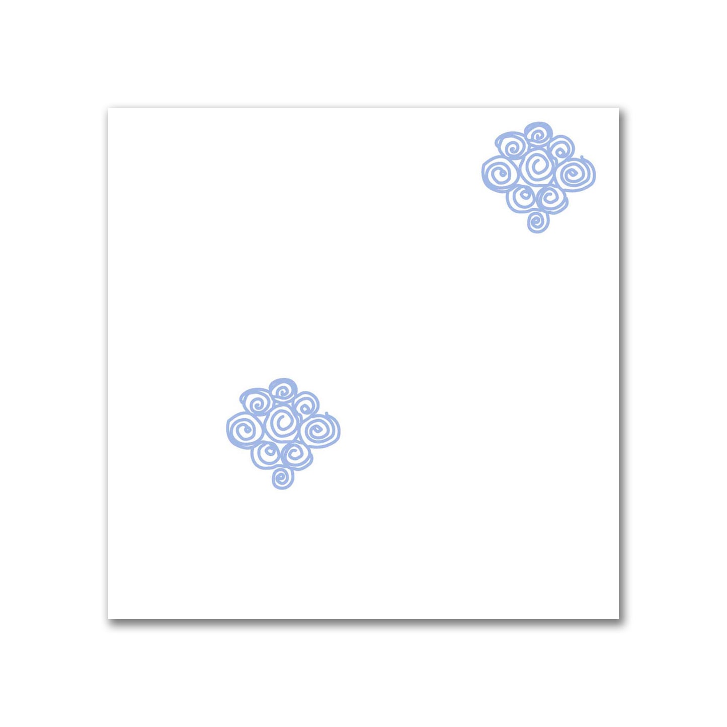 Off-White Cotton Sateen Fabric with Blue Hand-painted Swizzle Motif Print | FACS-1231-171